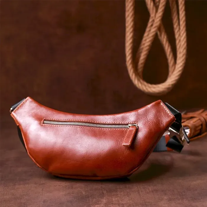 Поясна сумка GRANDE PELLE 11141 Коричнева