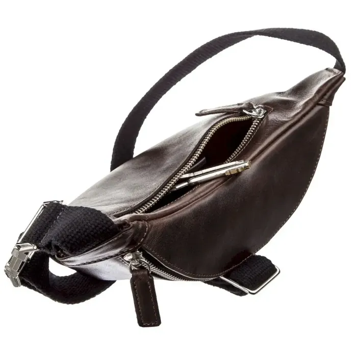 Поясна сумка GRANDE PELLE 11143 Темно-коричнева