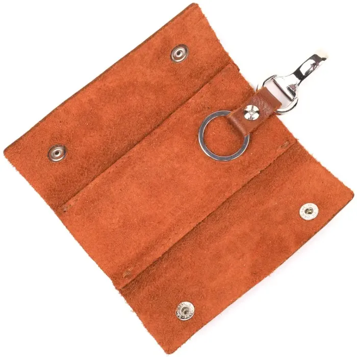 Практична ключниця у глянцевій шкірі Слава ЗСУ GRANDE PELLE 16720 Світло-коричнева