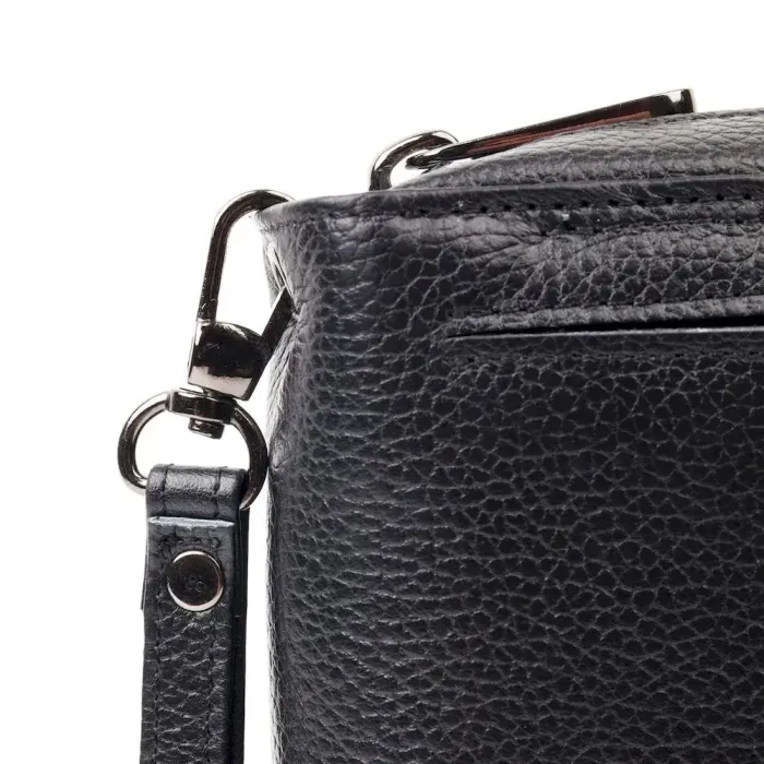 Практичная мужская барсетка KARYA 20856 кожаная Черный