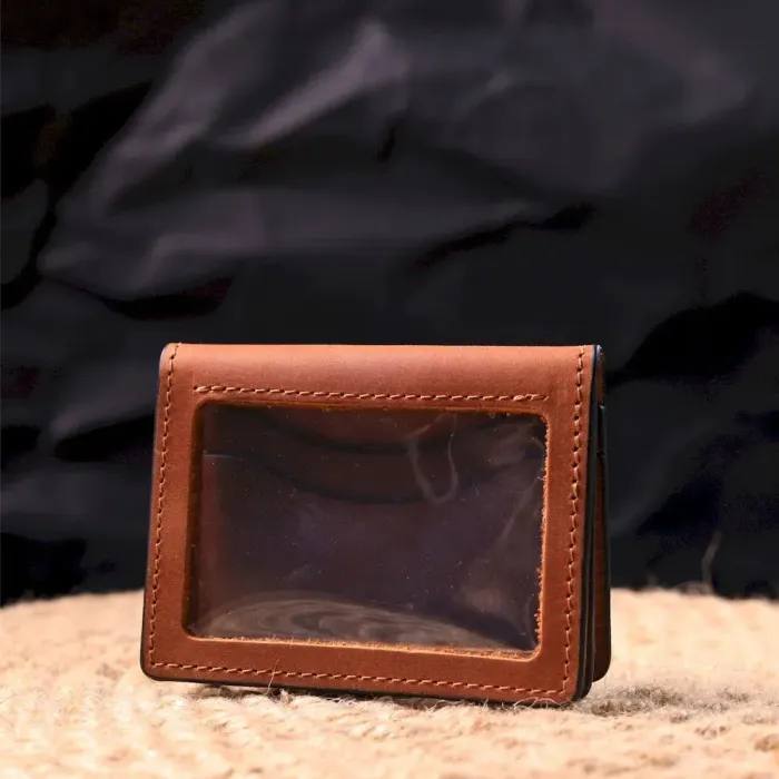 Практичная обложка на автодокументы в винтажной коже Сердце GRANDE PELLE 16711 Светло-коричневая