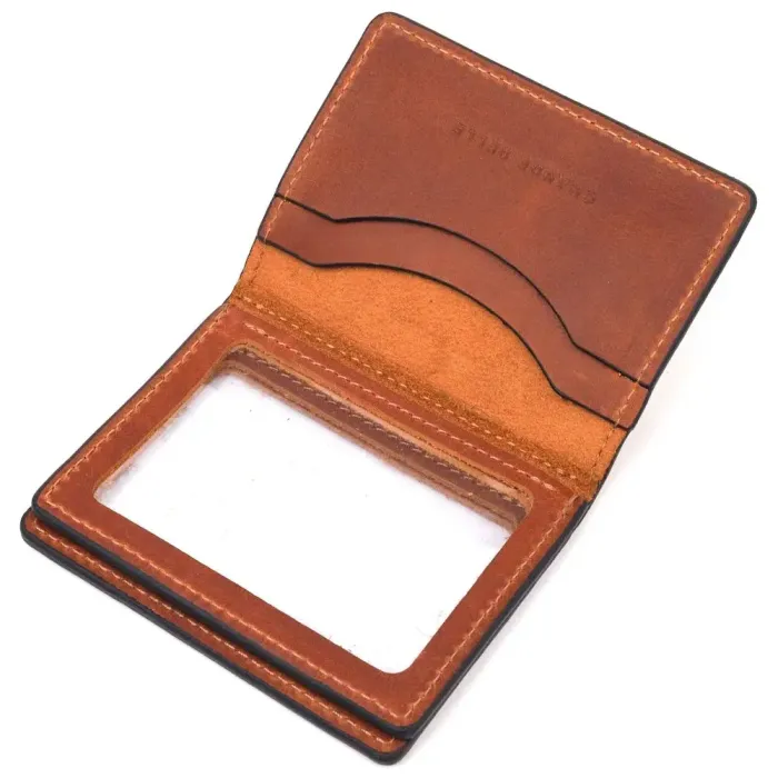 Практичная обложка на автодокументы в винтажной коже Сердце GRANDE PELLE 16711 Светло-коричневая