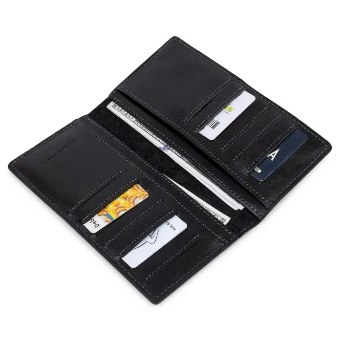 Практичний чоловічий портмоне GRANDE PELLE 11559 Чорний