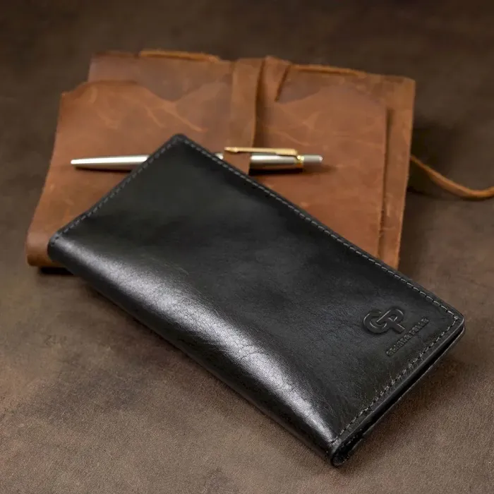 Практичний чоловічий портмоне GRANDE PELLE 11559 Чорний