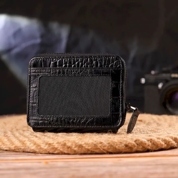 Практичний жіночий портмоне з натуральної фактурної шкіри CANPELLINI 21491 Чорний