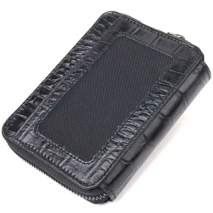 Практичний жіночий портмоне з натуральної фактурної шкіри CANPELLINI 21491 Чорний