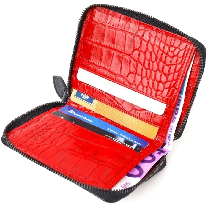 Практичний жіночий портмоне з натуральної фактурної шкіри CANPELLINI 21491 Чорний