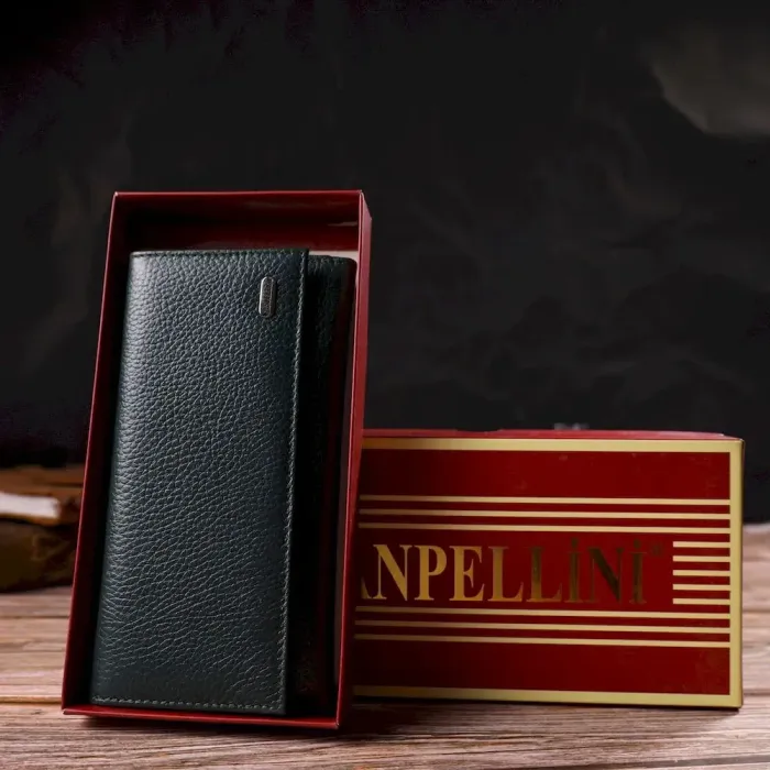 Практичний жіночий портмоне з натуральної шкіри флотар CANPELLINI 21854 Зелений