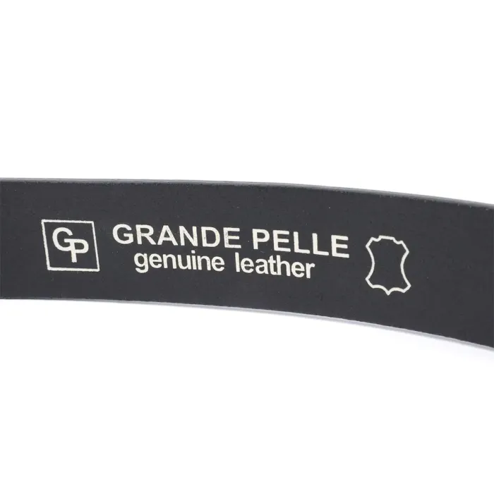 Практичний брючний пояс для чоловіків з натуральної шкіри GRANDE PELLE 11681 Чорний