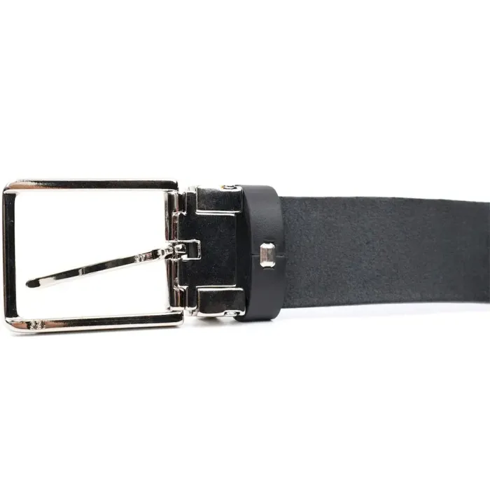 Практичний брючний ремінь для чоловіків з натуральної шкіри GRANDE PELLE 11677 Чорний