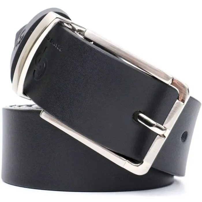 Практичний брючний ремінь для чоловіків з натуральної шкіри GRANDE PELLE 11677 Чорний