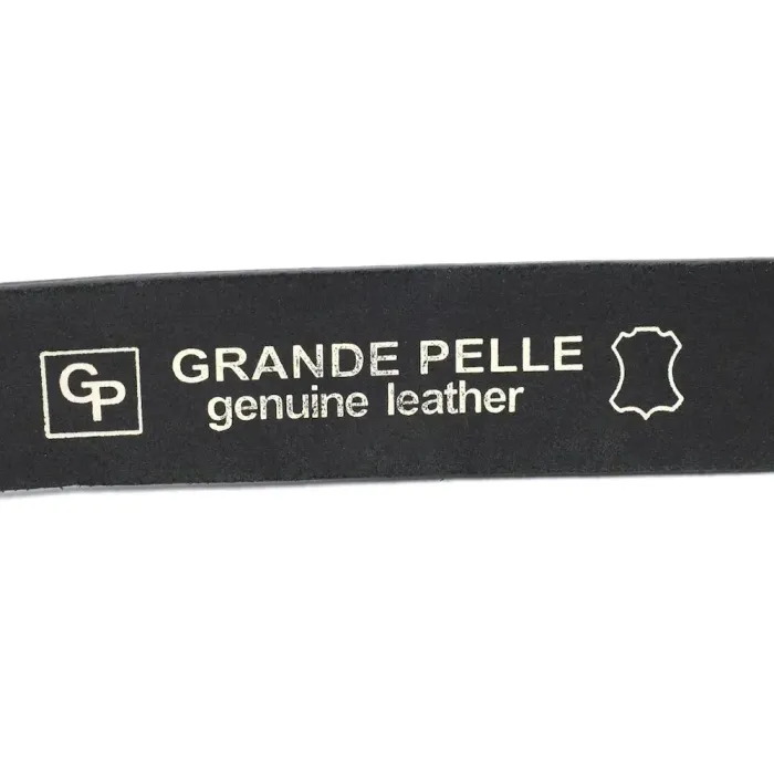 Практичний брючний ремінь для чоловіків з натуральної шкіри GRANDE PELLE 11677 Чорний