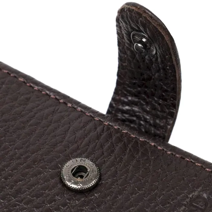 Практичний гаманець середнього розміру для чоловіків з натуральної шкіри BOND 22001 Коричневий