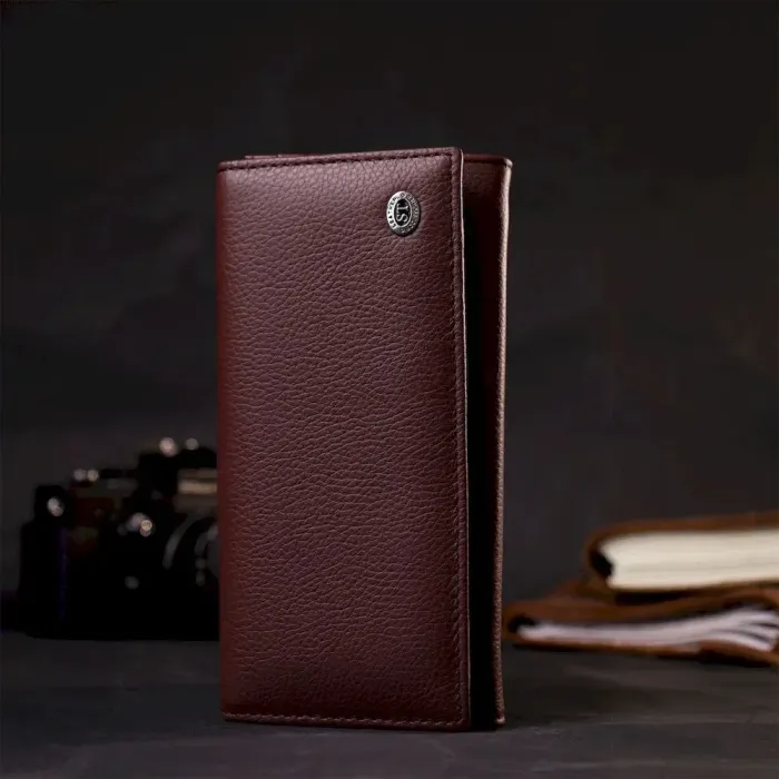 Практичний та жіночний гаманець із натуральної шкіри ST Leather 19428 Бежевий