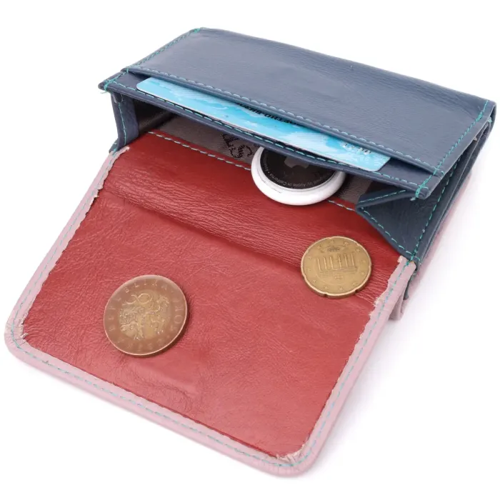 Практичный кошелек для девушек из натуральной кожи ST Leather 22496 Разноцветный