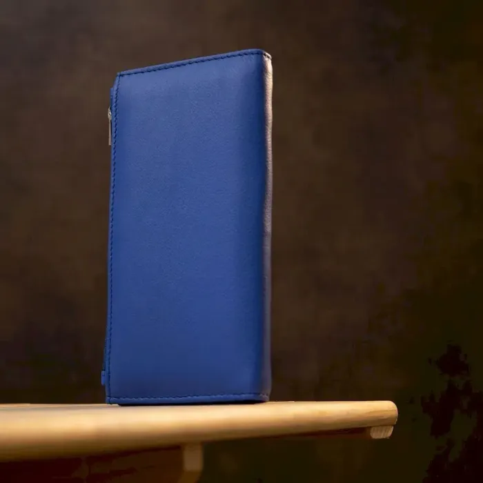 Практичний шкіряний гаманець ST Leather 19379 Синій