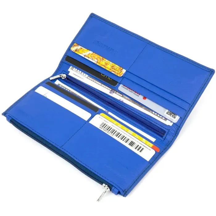 Практичний шкіряний гаманець ST Leather 19379 Синій