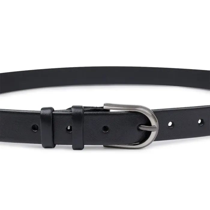 Практичный кожаный ремень Vintage 20794 Черный