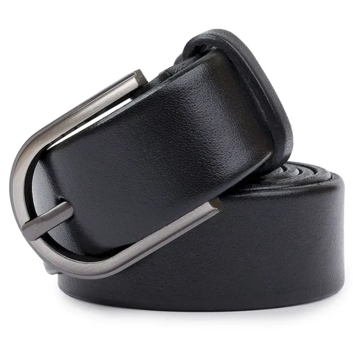 Практичный кожаный ремень Vintage 20794 Черный