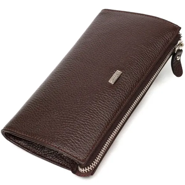 Практичний чоловічий клатч із натуральної шкіри флотар BOND 22051 Коричневий