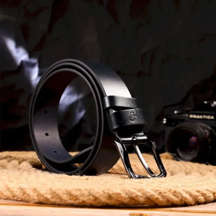 Практичний ремінь для чоловіків із натуральної шкіри Grande Pelle 21471 Синій