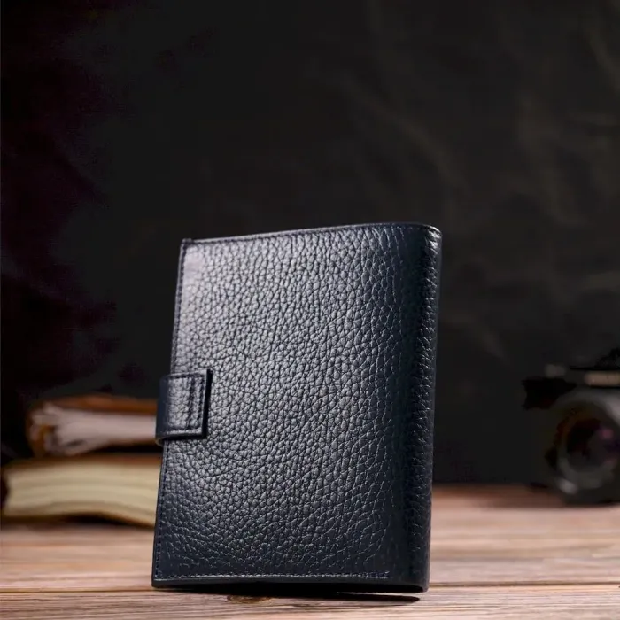 Практичний вертикальний чоловічий гаманець середнього розміру з натуральної шкіри флотар CANPELLINI 21735