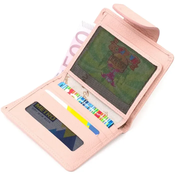 Практичний жіночий гаманець ніжного кольору з натуральної шкіри Tony Bellucci 22019