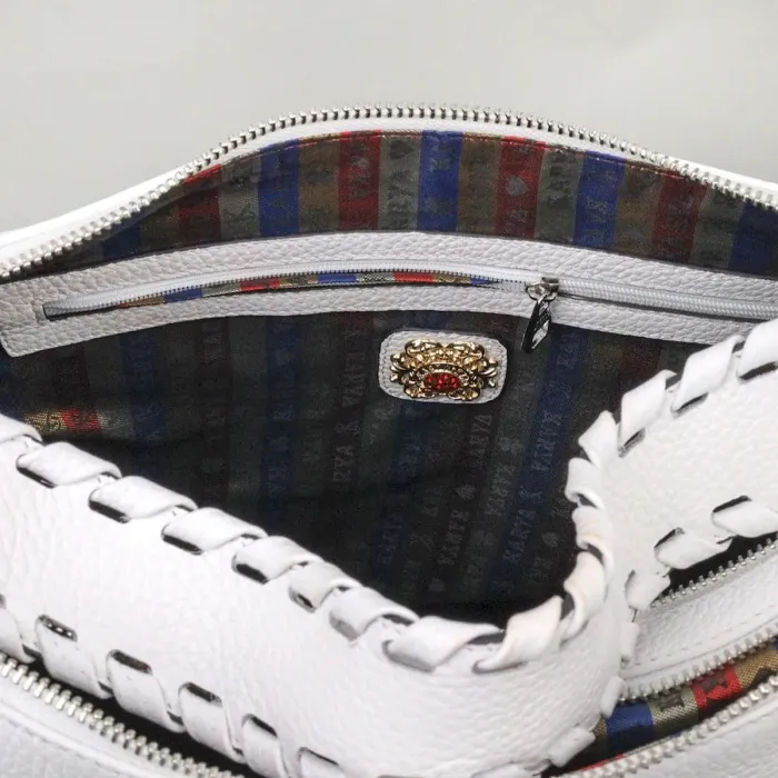 Чудова сумка жіноча KARYA 20847 шкіряна Білий