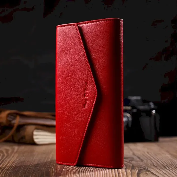 Чудовий місткий портмоне для жінок з натуральної шкіри Tony Bellucci 21977 Червоний