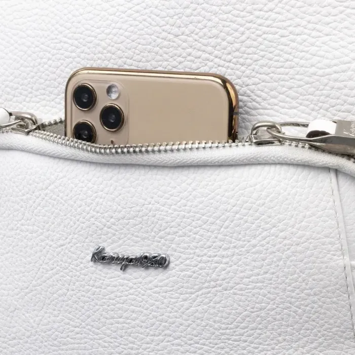 Превосходный женский рюкзак KARYA 20841 кожаный Белый