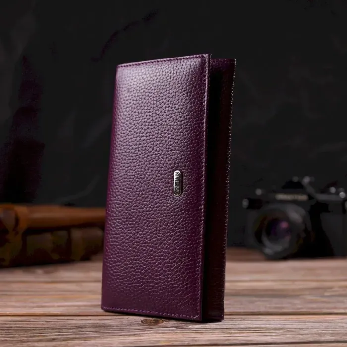 Привлекательный женский кошелек из натуральной кожи CANPELLINI 21831 Сиреневый