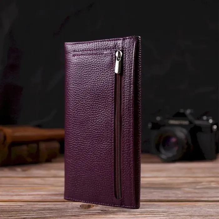 Привлекательный женский кошелек из натуральной кожи CANPELLINI 21831 Сиреневый