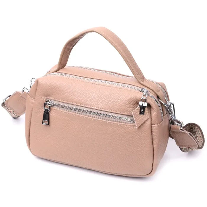 Прямокутна сумка для жінок на два відділення з натуральної шкіри Vintage 22345