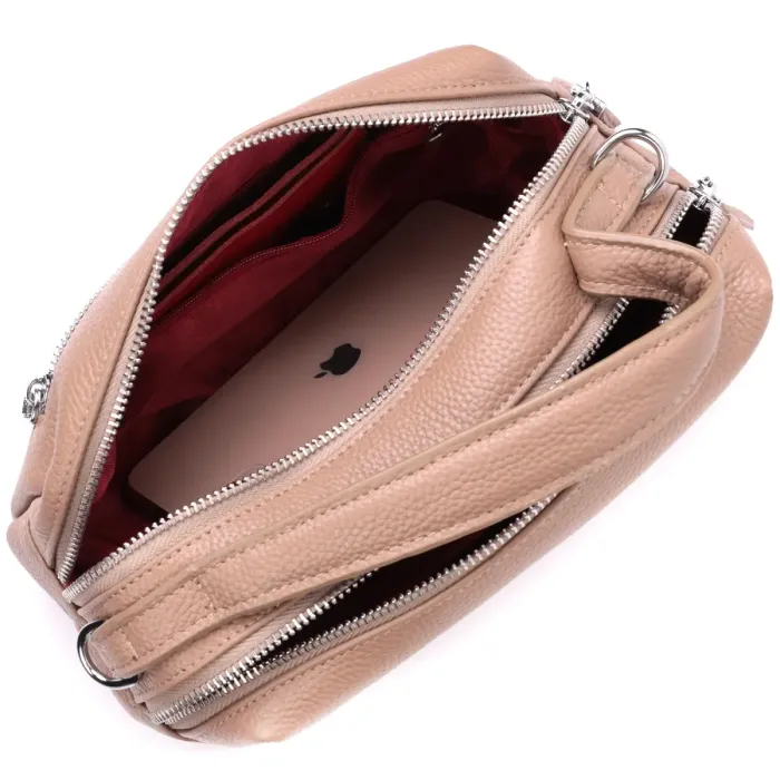 Прямокутна сумка для жінок на два відділення з натуральної шкіри Vintage 22345