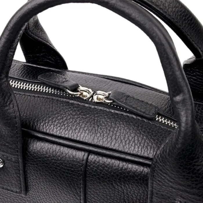 Прочная сумка-портфель из зернистой кожи KARYA 20872 Черный