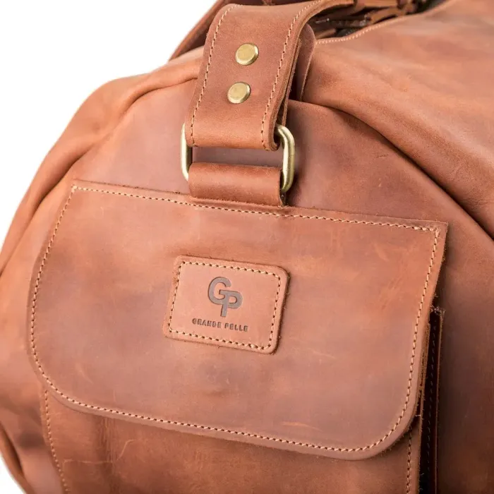 Сумка дорожная Grande Pelle 11047 винтажная кожа Коричневая