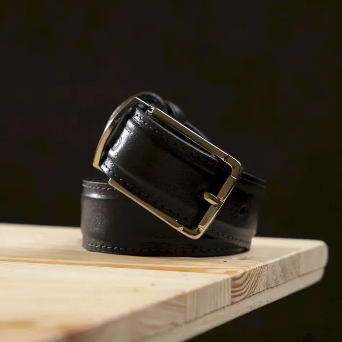 Брючний ремень двосторонній чоловічий Grande Pelle 11155 Коричневий і Чорний