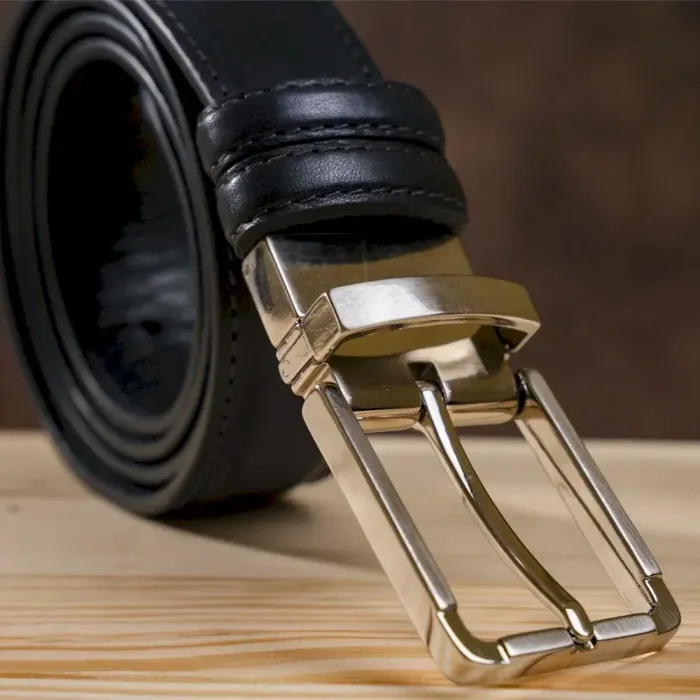 Ремень брючный двусторонний мужской Grande Pelle 11156 Синий и Черный