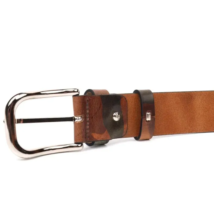 Ремінь для чоловіків у стилі мілітарі з натуральної шкіри Grande Pelle 21478