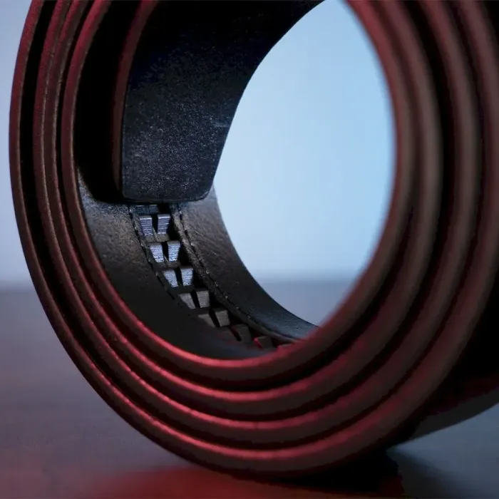 Ремень из натуральной кожи с ретро латунной пряжкой Vintage 20215 Черный