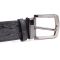 Ремінь класика з натуральної шкіри крокодила CROCODILE LEATHER 18018 Чорний
