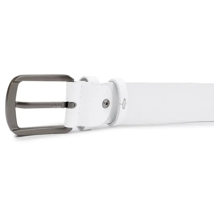 Ремень кожаный унисекс Vintage 20729 Белый