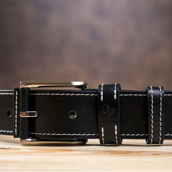 Ремень мужской из натуральной кожи GRANDE PELLE 00241 Черный