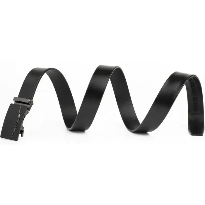 Ремінь чоловічий з матовою зернистою вставкою на пряжці Vintage 20333 Чорний