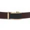 Ремень мужской c золотистой прямоугольной пряжкой Vintage 20260 Коричневый
