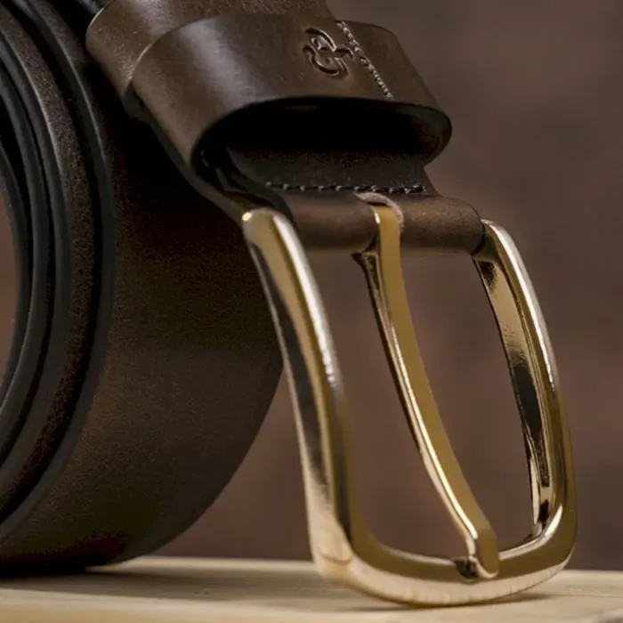 Ремінь чоловічий джинсовий Grande Pelle 11270 Капучино