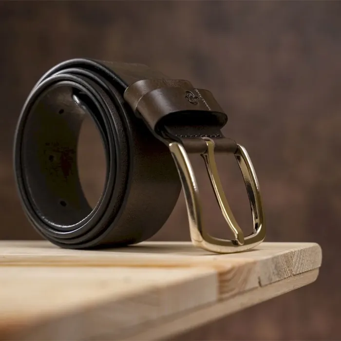 Ремінь чоловічий джинсовий Grande Pelle 11270 Капучино