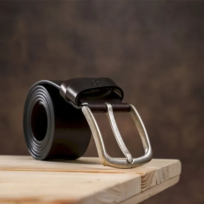 Ремень мужской гладкий GRANDE PELLE 11264 Коричневый