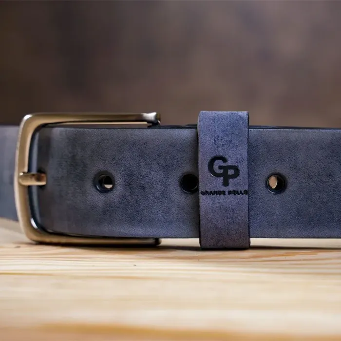 Ремінь чоловічий GRANDE PELLE 11139 синій