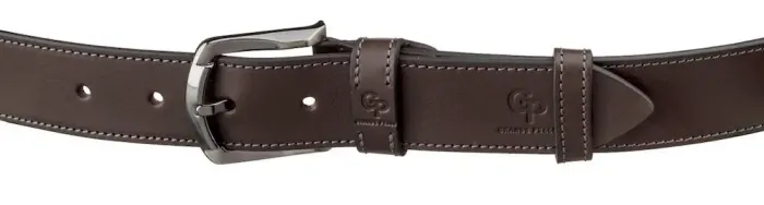 Ремінь чоловічий GRANDE PELLE 11158 джинсовий Коричневий